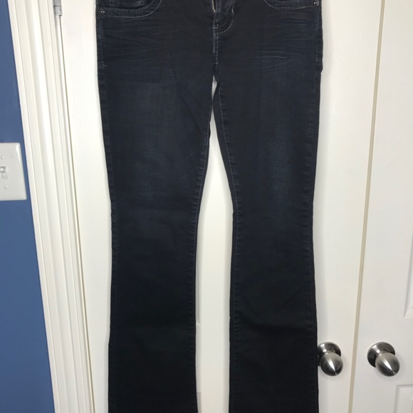 Guess Daredevil Boot Cut Jeans-Black-Size 27 - Picture 5 of 6